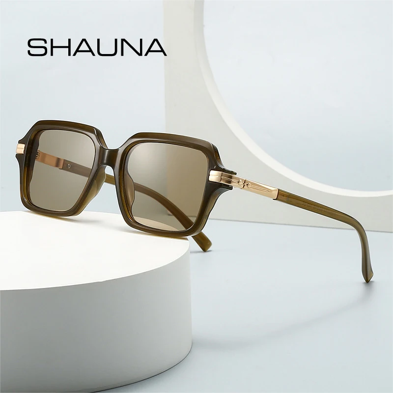 

SHAUNA Retro Square Women Sunglasses Shades UV400 Fashion Rivets Men Punk Outdoor Sun Glasses