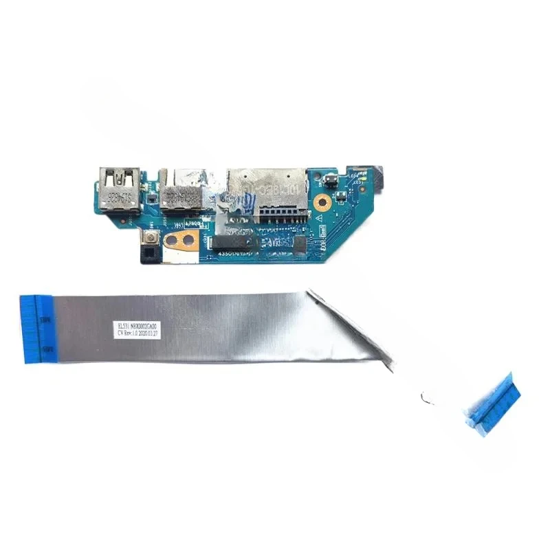 WYORESY Lenovo IdeaPad S340-15IWL 15API USB 카드 리더기 전원 버튼 보드 케이블 5C50S24908 LS-H102P