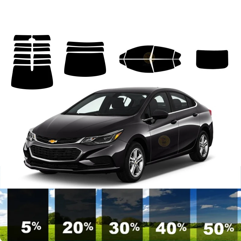 

precut Removable Window Tint Film For Car 100% UVR 5%-35%VLT Heat Insulation Carbon ﻿For CHEVROLET CRUZE 4 DR SEDAN 2016-2019