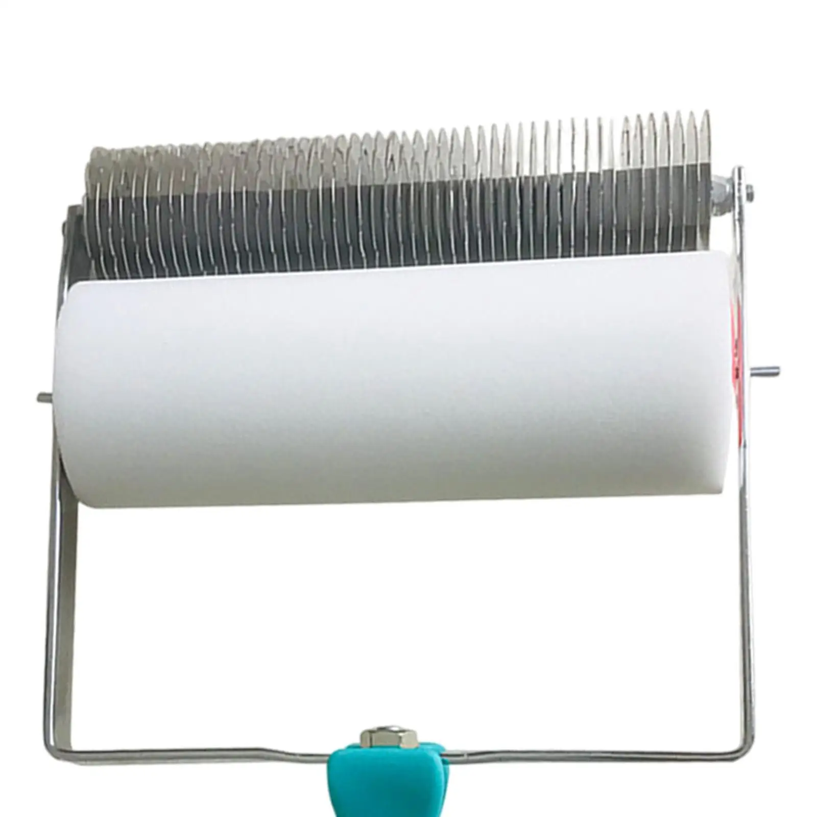 Iron Sheet Roller Art Professional Handheld Tool Reusable with Handle Cloth Pattern Paint Roller Cross Pattern Embossed Roller