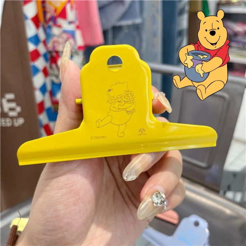Clips de partituras de Winnie de Disney, Clip de nota de página de libro, dibujos animados de Anime, almacenamiento de cocina portátil, bolsa de sellado de aperitivos y alimentos, Clip de sellado