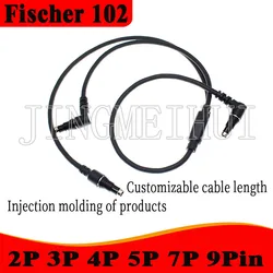 Compatible with Fischer 102 0F injection molded push-pull self-locking male plug connector, welded 0.6-meter high flexible cable