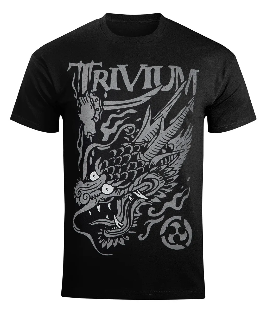 

TRIVIUM SCREAMING DRAGON T-Shirt Men and Women Short Sleeve Cotton Tees Retro Hip Hop Y2k T-shirt Summer Tops Men's T-shirt