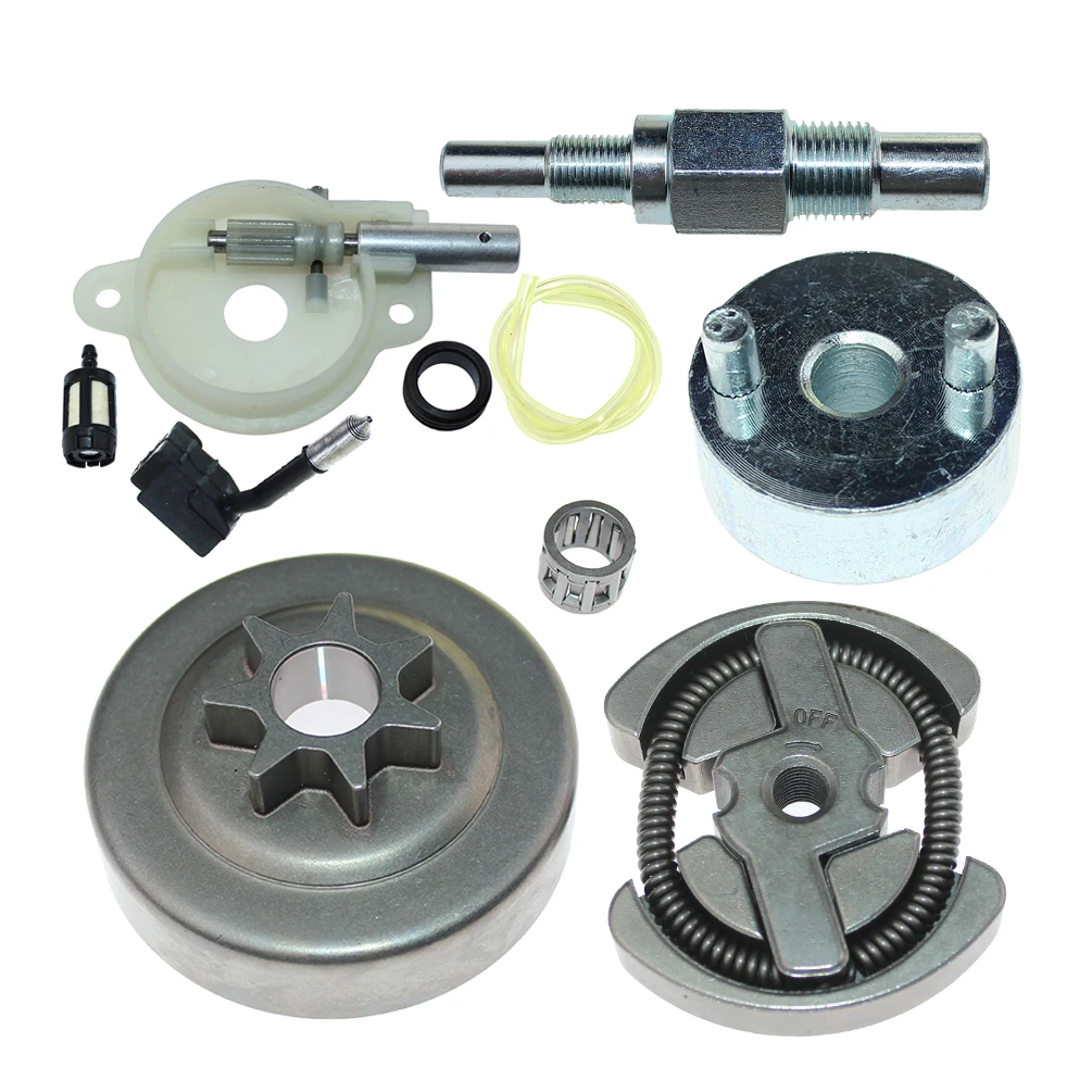 0.325-7T Clutch Drum Spur & Oil Pump For Husqvarna 36 41 136 141 McCulloch Mac 2818AV M4620 Partner 405 Jonsered 2040 CS2040