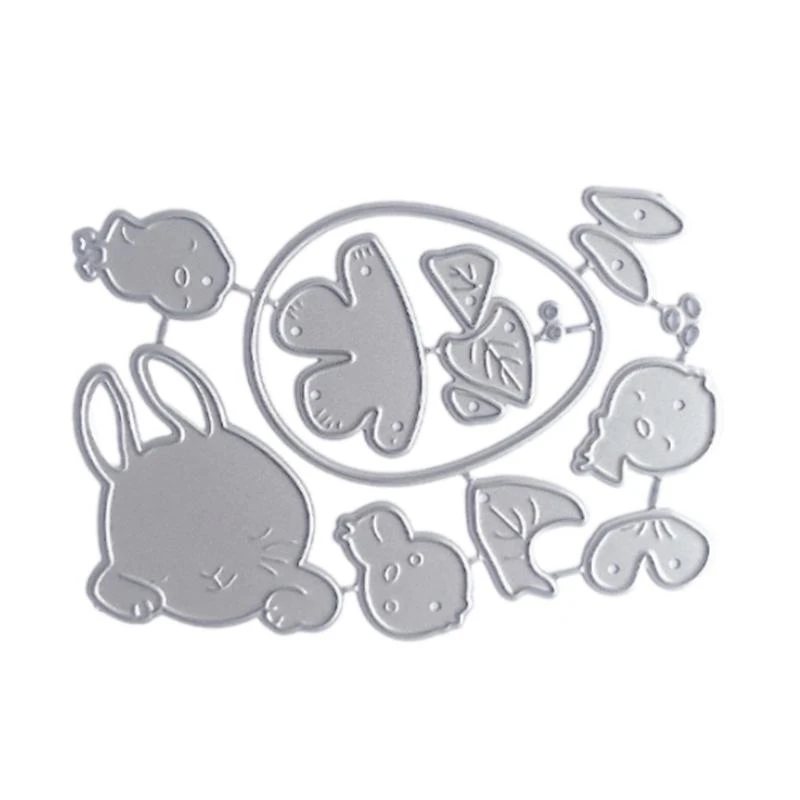 

Easters Rabbits Chicken Cutting Dies for Album Photo Decoration Metal Die Cuts
