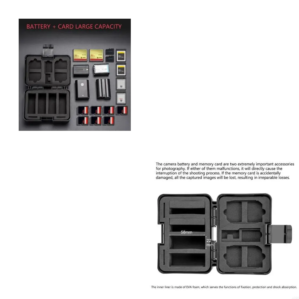 Portable Camera Battery Organiser Water Resistant Design Storaeg Box Container Keeps Batteries Dry On The Go