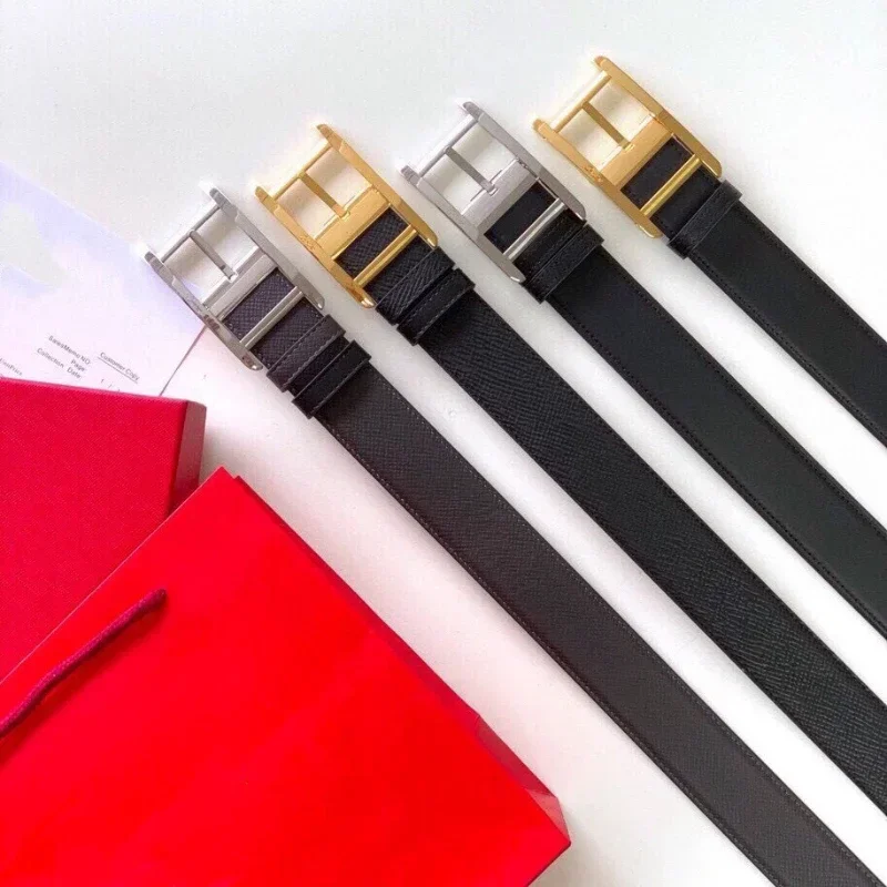 2025 Carti High end Genuine Leather Business Casual Men's Belt New Vintage Top Layer Cowhide Double Sided Interchangeable Use