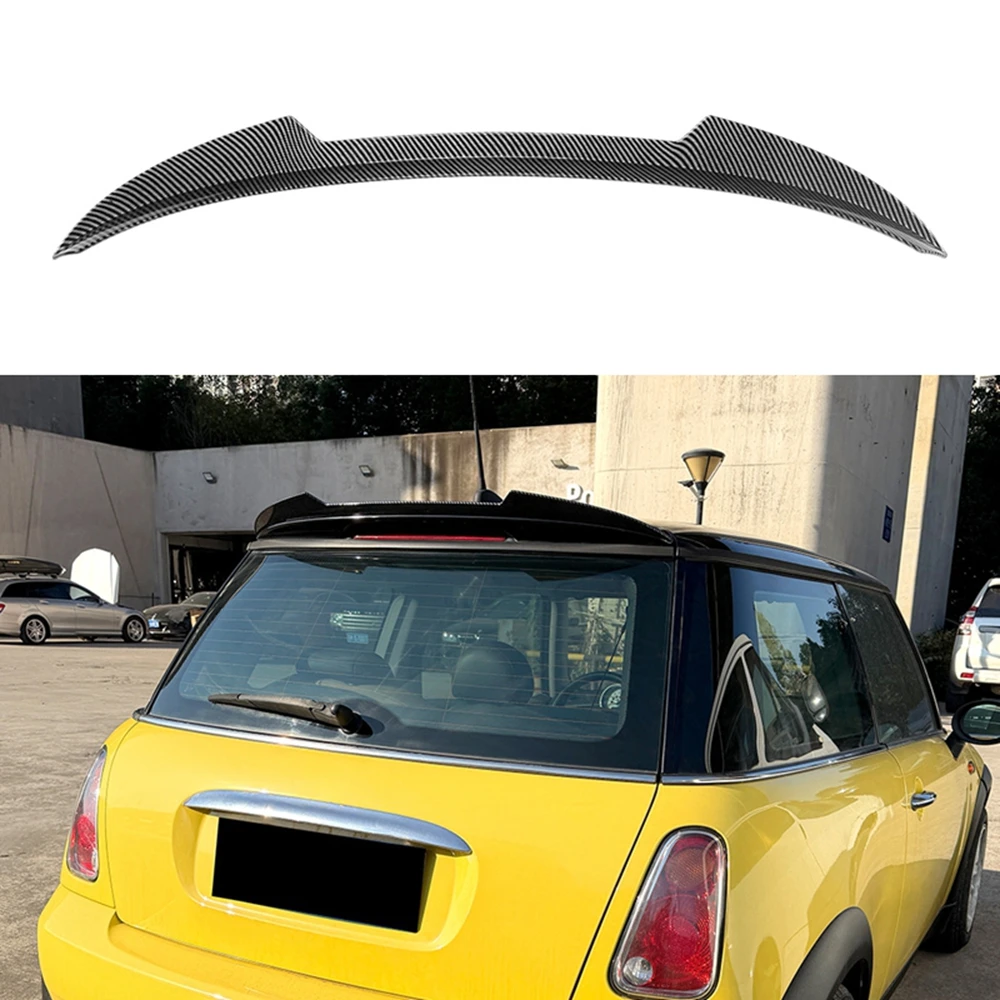

For Mini Cooper R50 2001-2006 Rear Roof Trunk Lid Lip Spoiler Wings Black Carbon Body Kit Exterior Tuning Accessories