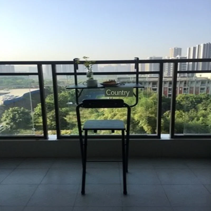 Healthy Environment-Friendly Balcony Railing Hanging Table Modern Corrosion-Resistant Rust-Proof Folding Compute Desk