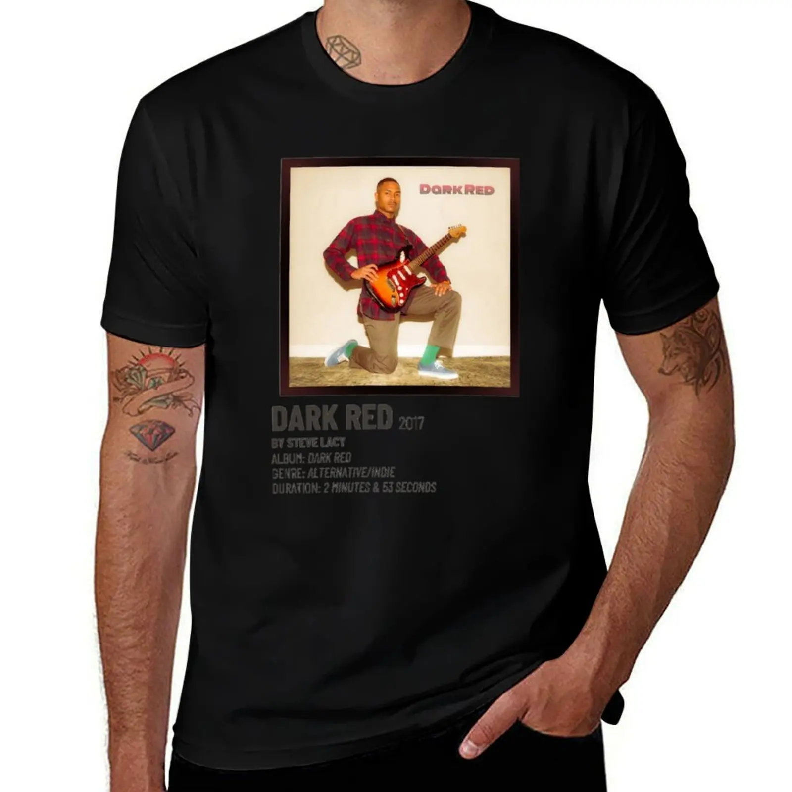 Steve Lacy Guitarist retro drawing T-Shirt Plus Size All Match Tee Shirt T-Shirt