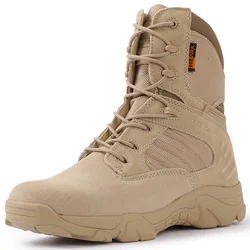 Men Boots Special Force Tactical Desert Combat Ankle Boats Work Shoes Leather Snow Male