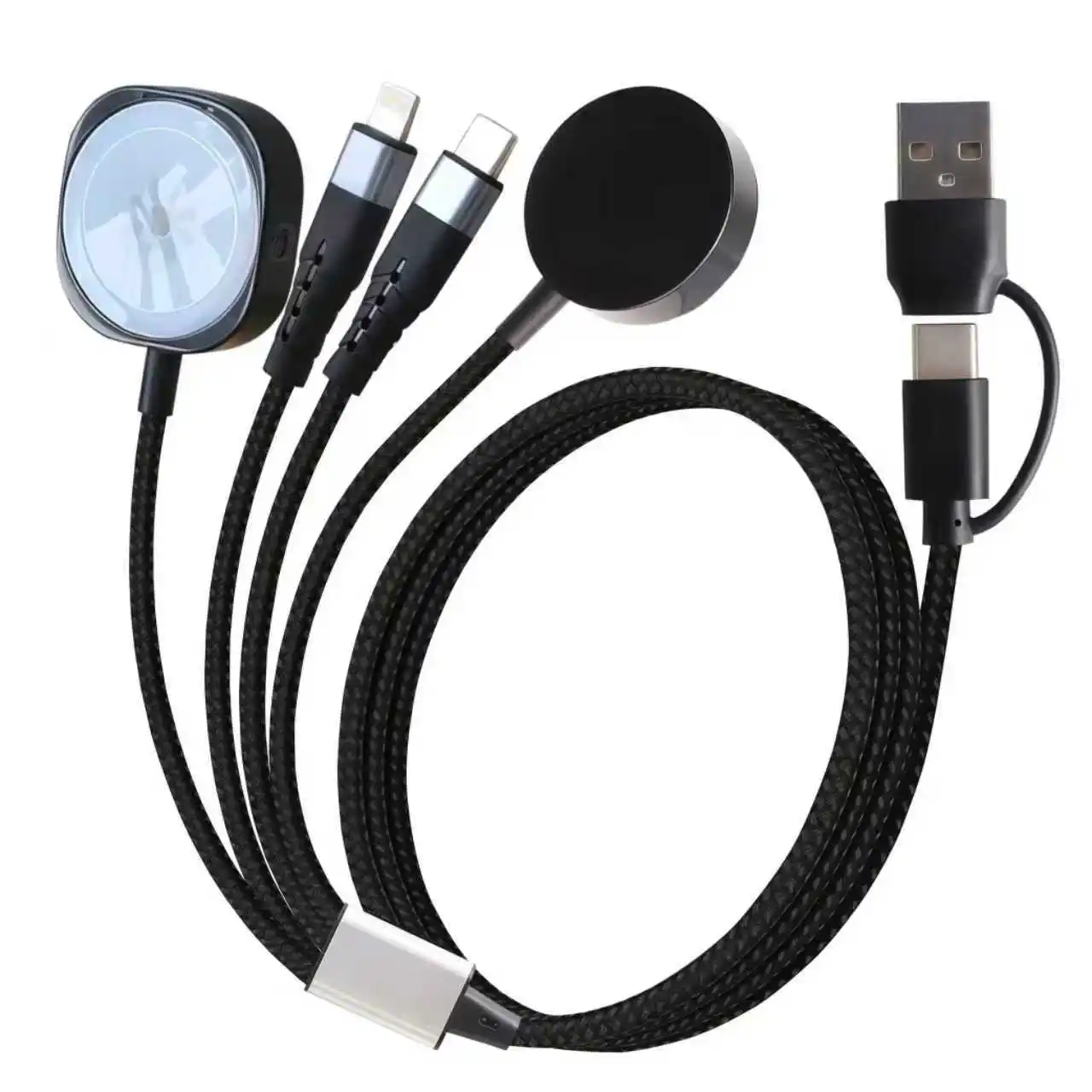 

4-in-2 USB C data cable, night light, suitable for Apple Watch charger with a variety of fast charging functions