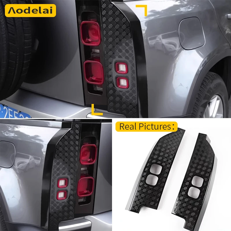 2 Pieces Car Taillight Cover Guard Anti-Scratch Fit For Land Rover Defender 90 110 130 220 2021 2022 2023 2024 2025