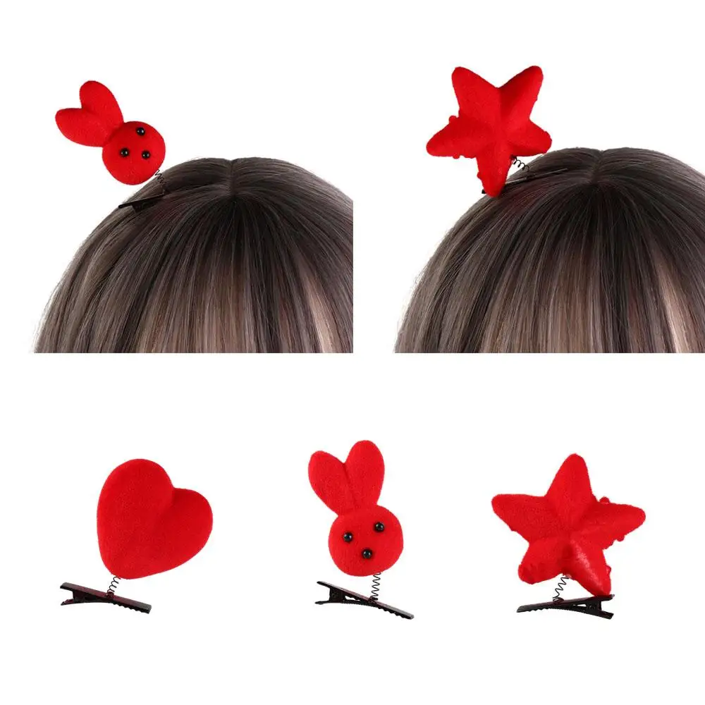 Rabbit Duck Hair Clip Fashion Plush Dog Chicken Barrettes Korean Style Cartoon Kids