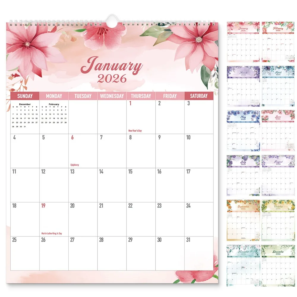 

New 2026 Cross-border English Wall Calendar YO Coil Wall-mounted Simple and Creative Desk Calendar