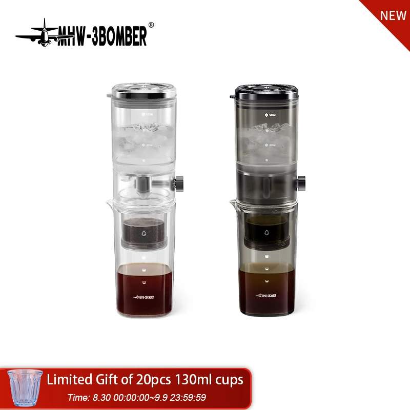 

MHW-3BOMBER Cold Brew Coffee Maker Adjustable Water Flow Dripper Iced Coffee Tea Brewer Stainless Steel Filter Home Barista Tool