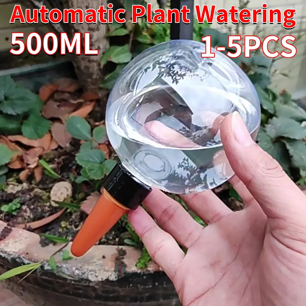 

1-5PCS Plastic Automatic Plant Watering Bulbs 500ML Globes Shape Self Watering Device Drip Irrigation System for Potted Plants