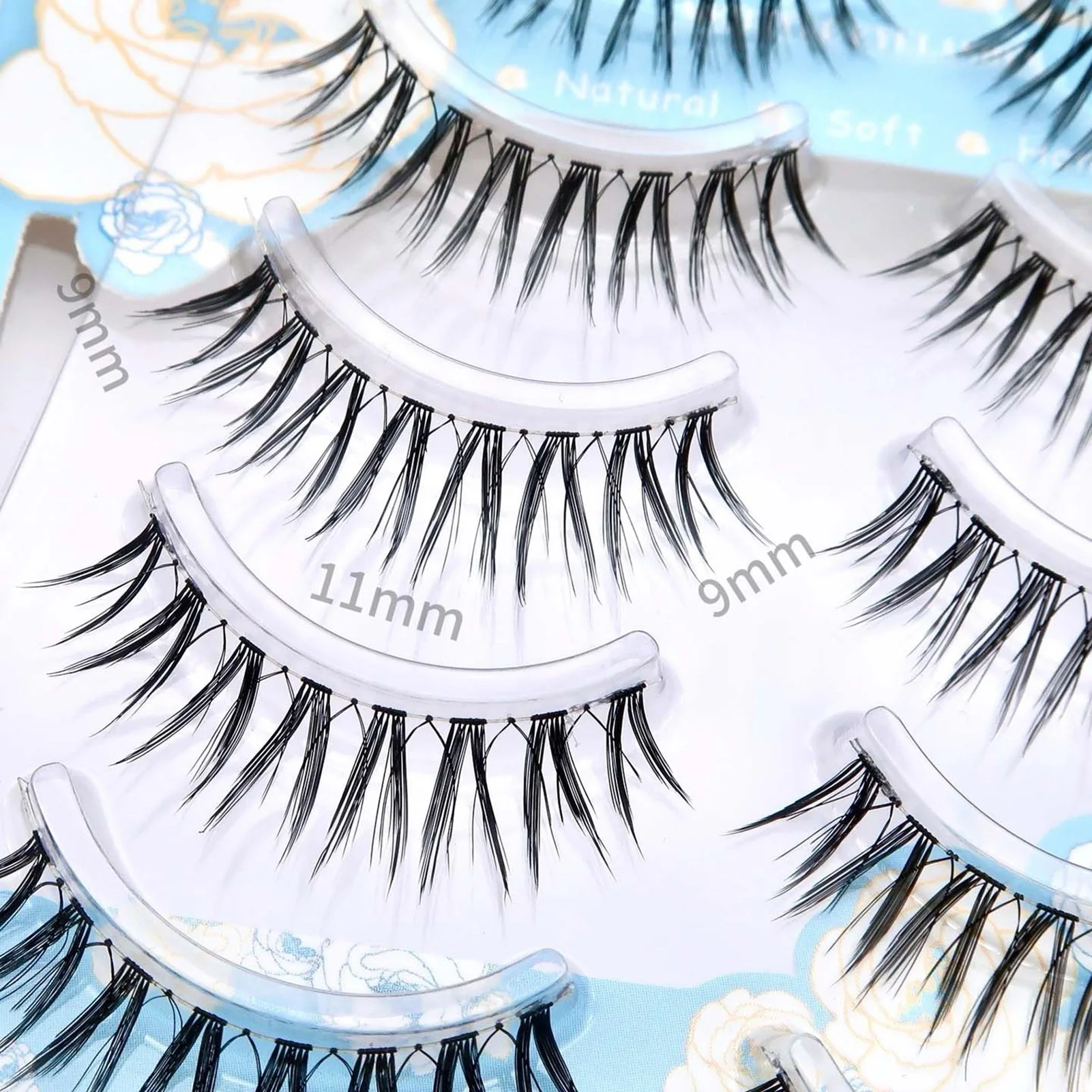 Strips False Eyelashes for Women Natural V Crisscross Manga Eye Effect Long Dense Cluster Lash Extension daily Makeup DIY Lash