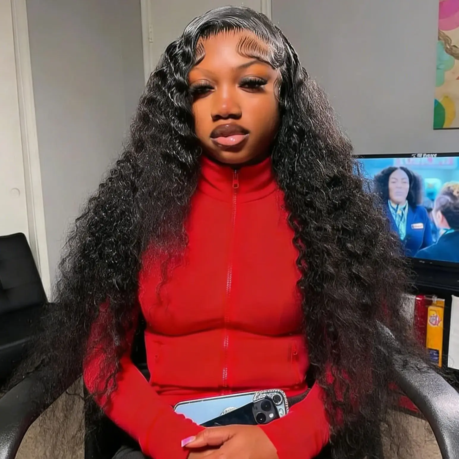 

Парик с глубокими кудрями и волнистыми прядями, на прозрачной сетке 13x6, из натуральных волос, плотность 200%, предварительно проработанный, с эффектом натуральной линии роста волос