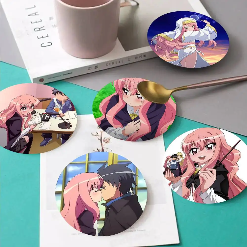 1pc Stylish ZZero No Tsukaimaiou Wooden Coaster Colour Printing Cup Mat Home Desk Decoration Gifts
