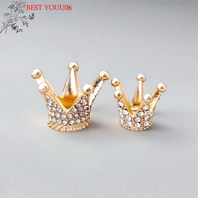 Hot 2/3pcs Dollhouse Miniature Gold Mini Alloy Crown Rhinestone Princess Crown Small Tiara Model Toys Dollhouse Accessories