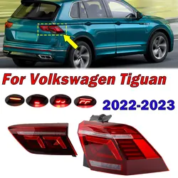 Car Exterior Accessories LED Tail Light Signal Light Warning Brake Light  For Volkswagen VW Tiguan 2022 2023 Taillight Assembly