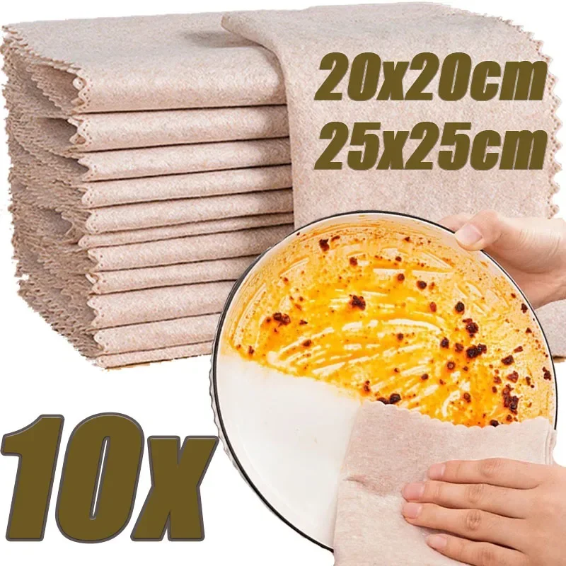 

Natural Luffa Plant Fiber Cleaning Cloths Magic Strong Absorbent Kitchen Non-stick Oil Rags Dishcloths Scouring Pads Clean Tools