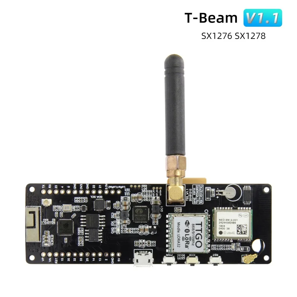 To T-Beam V1.1 LoRa ESP32 Development Board WiFi Bluetooth Module GPS NEO-6M SX1278 433Mhz SX1276 868Mhz 915Mhz 923Mhz