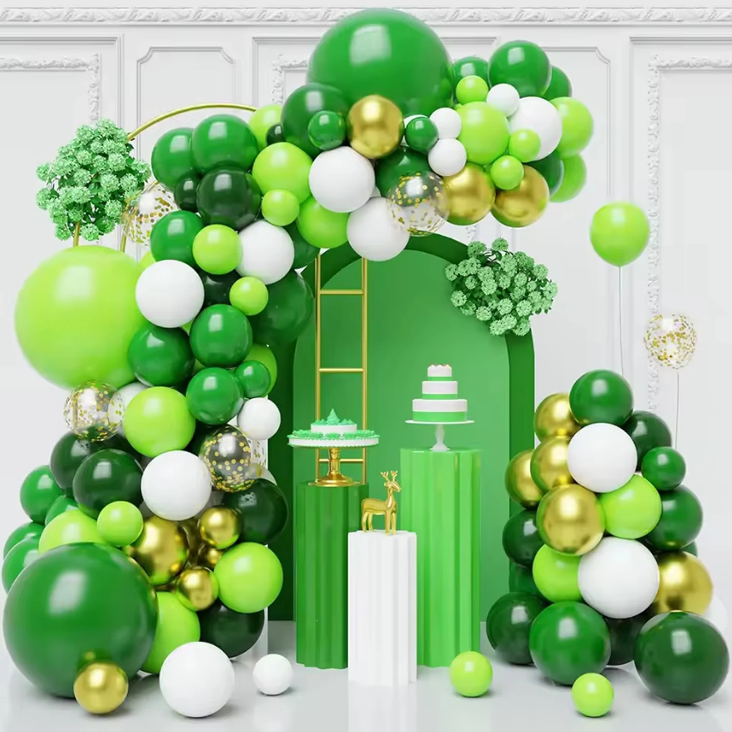 5/10/12/18 بوصة بالون أخضر الغابة الأخضر الأزرق الساخن الوردي الأبيض اللاتكس بالون حفلة عيد ميلاد الديكور استحمام الطفل الزفاف Globos #3