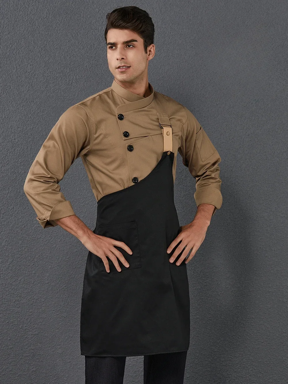 

2024 New Chef Clothes Uniform Restaurant Kitchen Cooking Chef Coat Waiter Work Jackets Professional Uniform Overalls Outfit