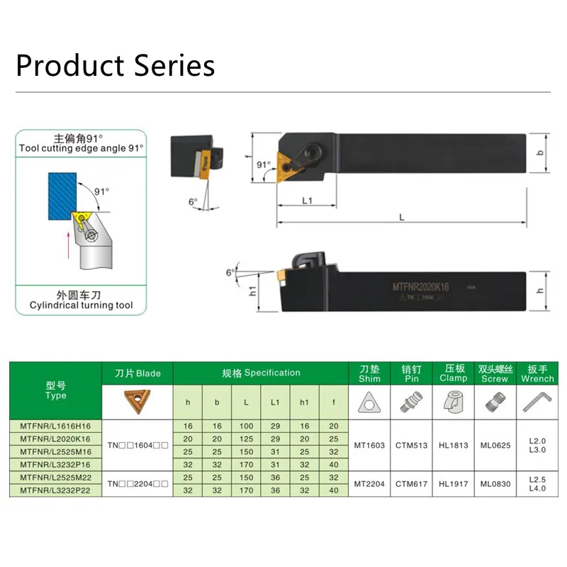 ماكينة قطع مخرطة معدنية ، أدوات خراطة CNC ، ماكينة خراطة خارجية ، MTFNR L ، ، ، من من من من من من الخارج ، #5