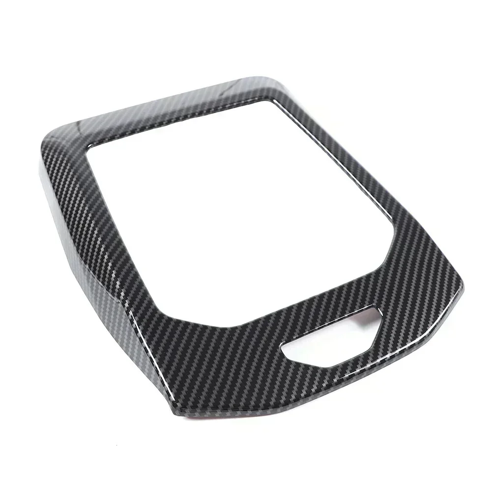 ABS Center Console Frame Trim Cover Fits For BMW 5 Series G60 2024 Carbon Fiber Color Car Styling Car Accessories