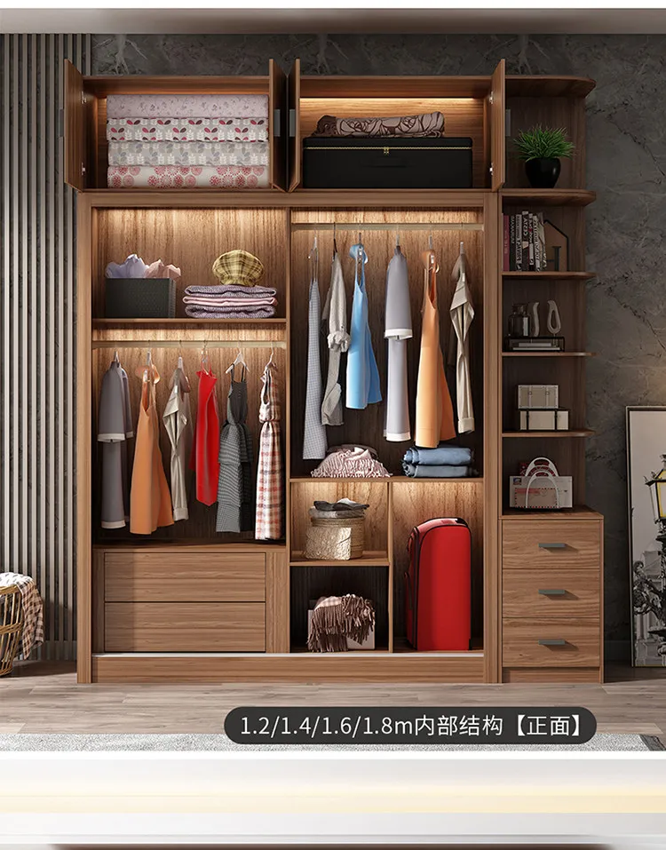 Luxury Material Wardrobe Closet Customized Tall Shelves Open Wardrobes Display Space Saving Muebles Para Hogar Furniture Home