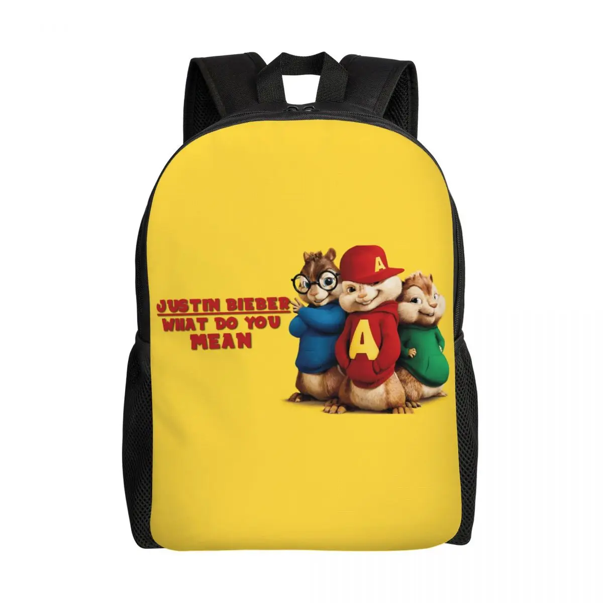 

Custom Alvin Seville Theodore Simon Backpack The Chipmunks Cartoon School College Travel Bags Bookbag Fits 15 Inch Laptop