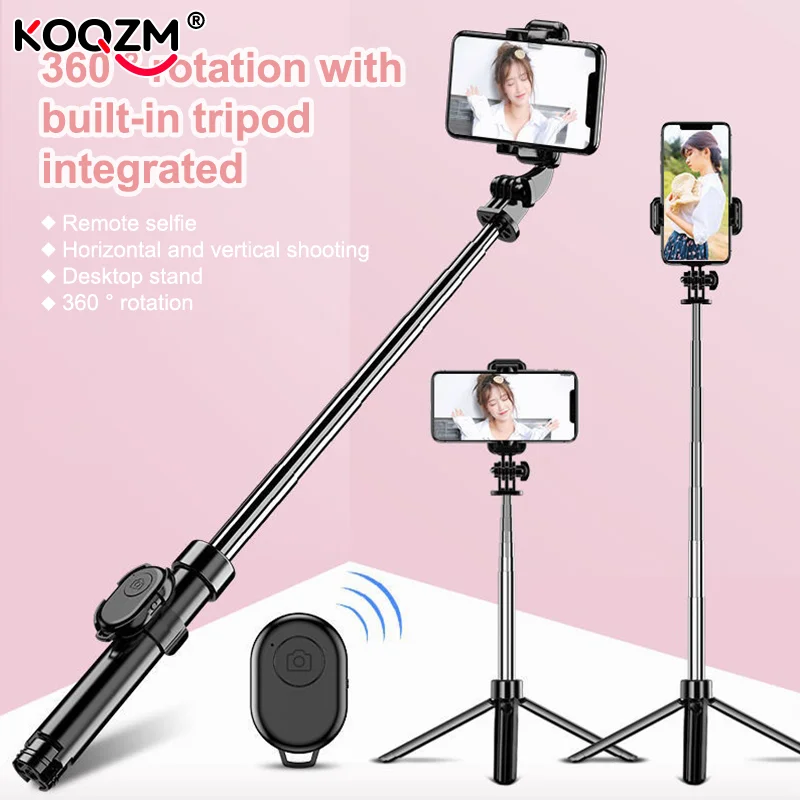 

High-Quality Retractable Phone Tripod with Unique Bluetooth Remote for Selfies - Compatible with iOS/Android