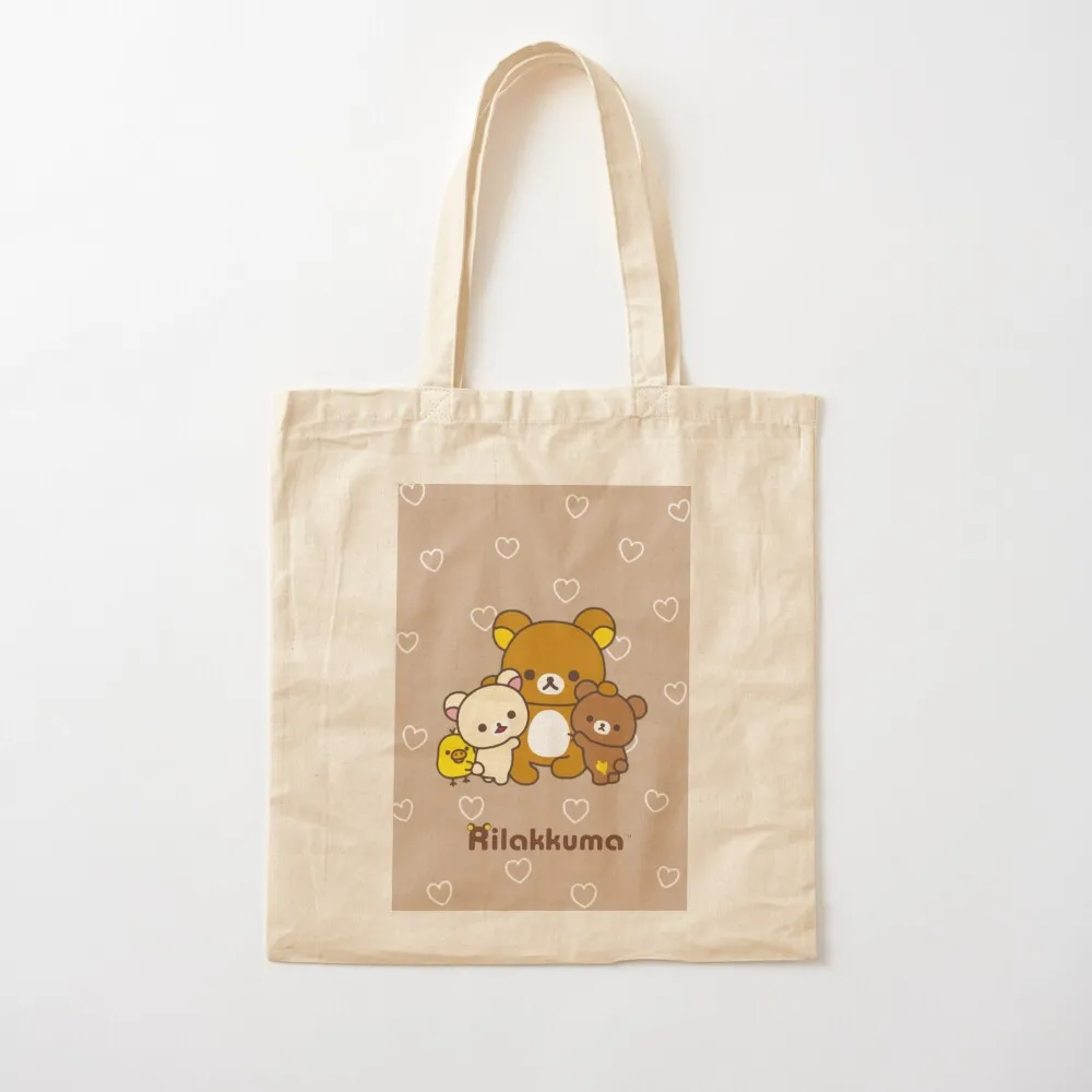 حقيبة يد بتصميم Rilakkuma، حقائب بقالة قابلة لإعادة الاستخدام، حقيبة يد جامعية، حقائب تسوق للسيدات قابلة للطي