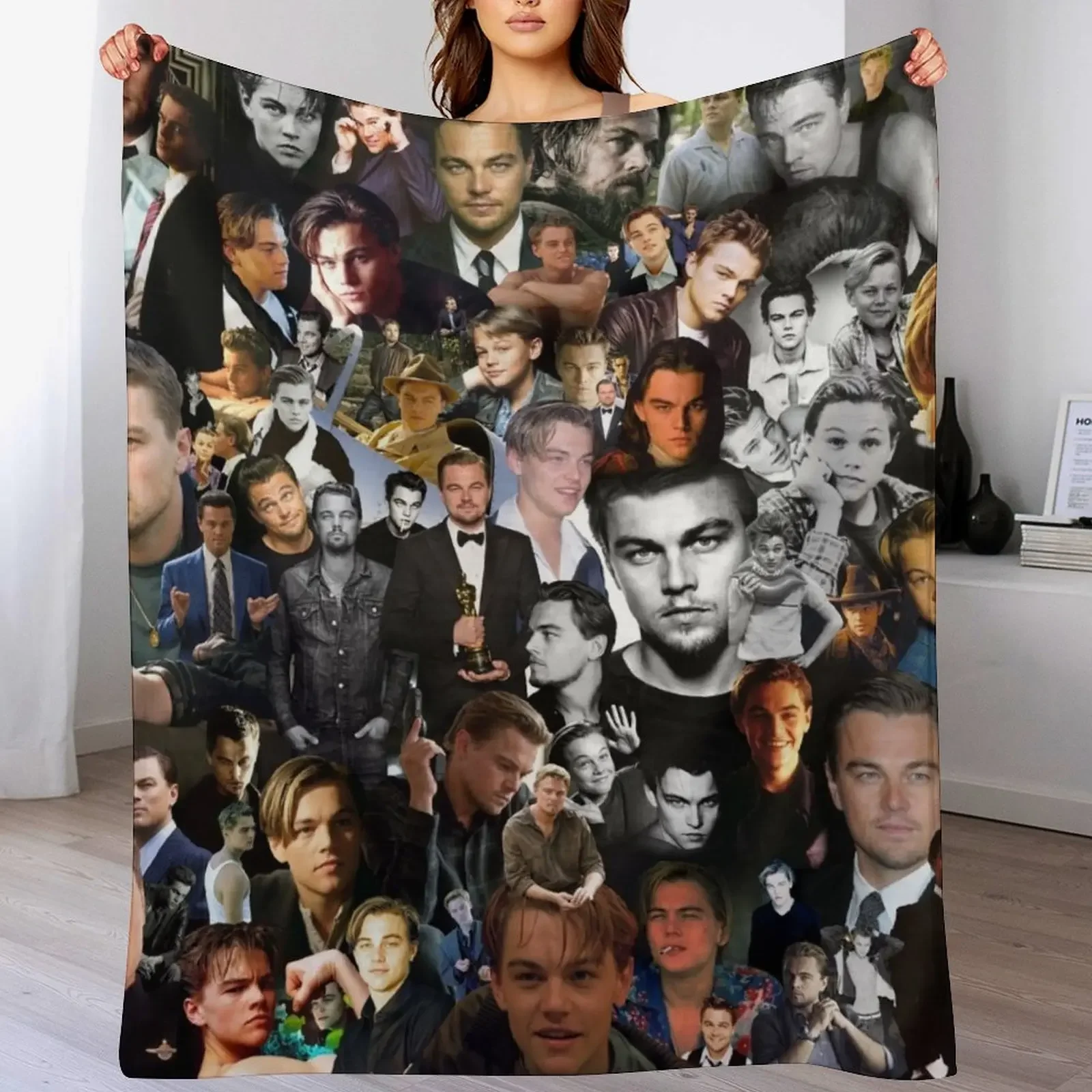 Leo DiCaprio Throw Blanket Breathable Lightweight Blanket for Adults Kids