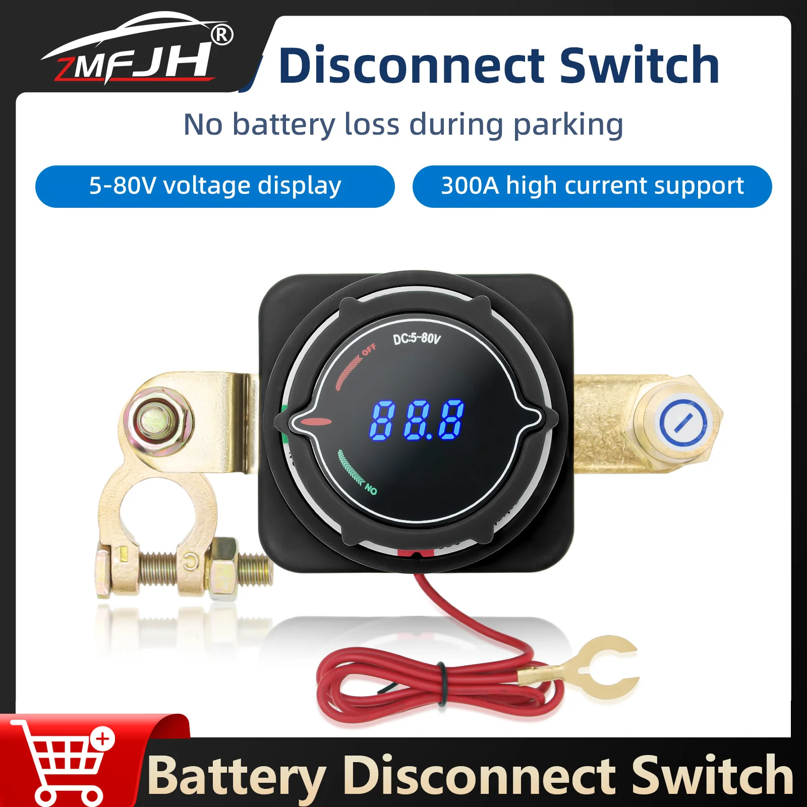 

Выключатель автомобильного аккумулятора с вольт-дисплеем Выключатель автомобильного морского аккумулятора Вкл. Выкл. Выключатель питания для морской лодки RV Автомобиль Грузовик