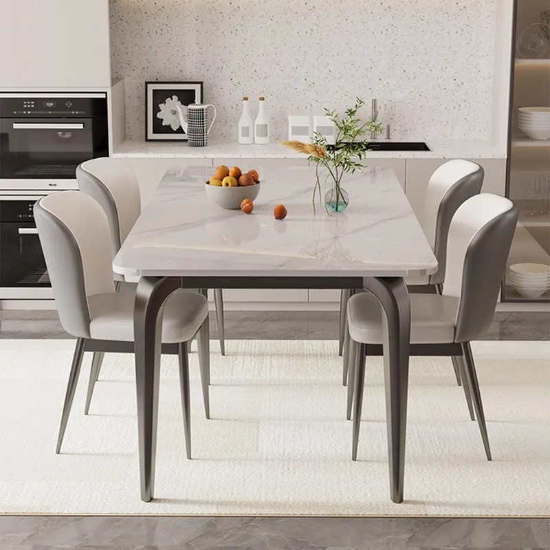 

High Square Black Dining Tables Nordic Design Living Room Dining Tables Restaurant Kitchen Tavoli Da Pranzo Furniture Home