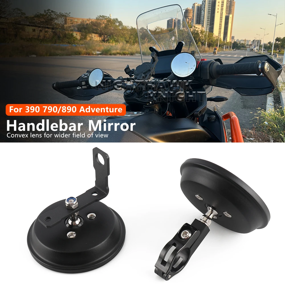 Per 390 790 890 Adventure R 790ADV Accessori moto Punto cieco Specchio manubrio Specchio convesso grandangolare in alluminio CNC