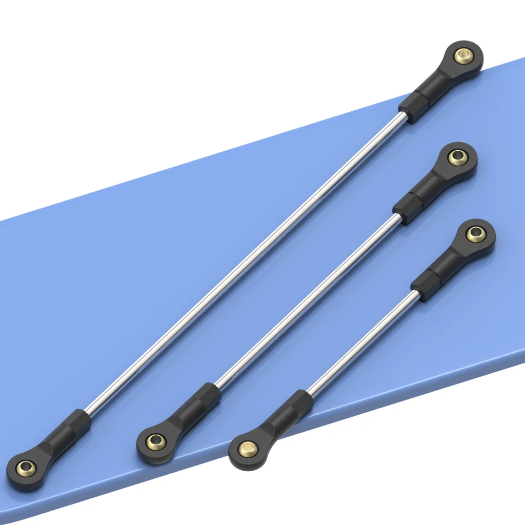 304 Stainless Steel Linkage Rods & M3 Plastic Ball Joints Kit, 25-300mm Assorted Lengths - RC Car/Airplane/Steering Parts