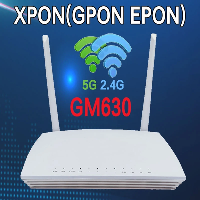 محطة شبكة بصرية Xpon gpon epon onu مع واي فاي وg و 5g ، قابس الاتحاد الأوروبي