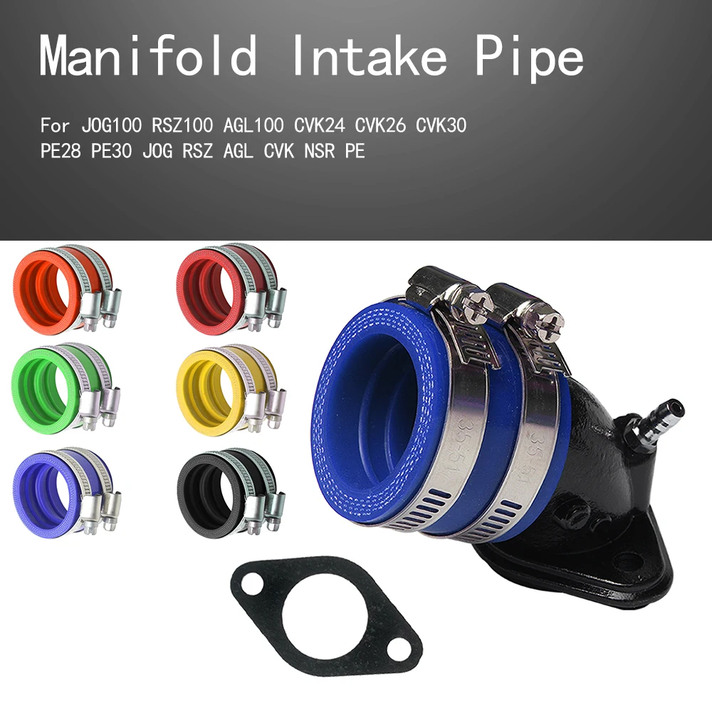 Carburetor Fuel Interface Intake Manifold For JOG100 RSZ100 AGL100 CVK24 CVK26 CVK30 PE28 PE30 JOG RSZ AGL CVK NSR PE