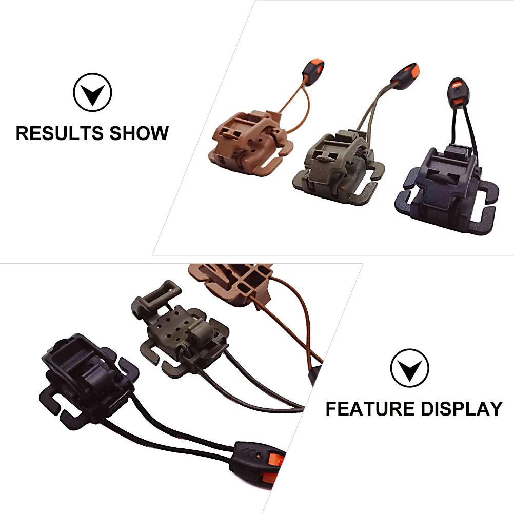 

3pcs Backpack Clip Durable Webbing Buckle For Flashlight Whistle Walking Stick Outdoor Gear Holder Retractable Elastic Strap