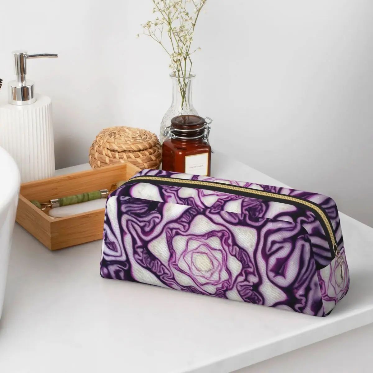 Red Cabbage Pattern  Pencil Cases for Student Gifts Pen Box Pencil Bag Pencil Pouch Pen Holder