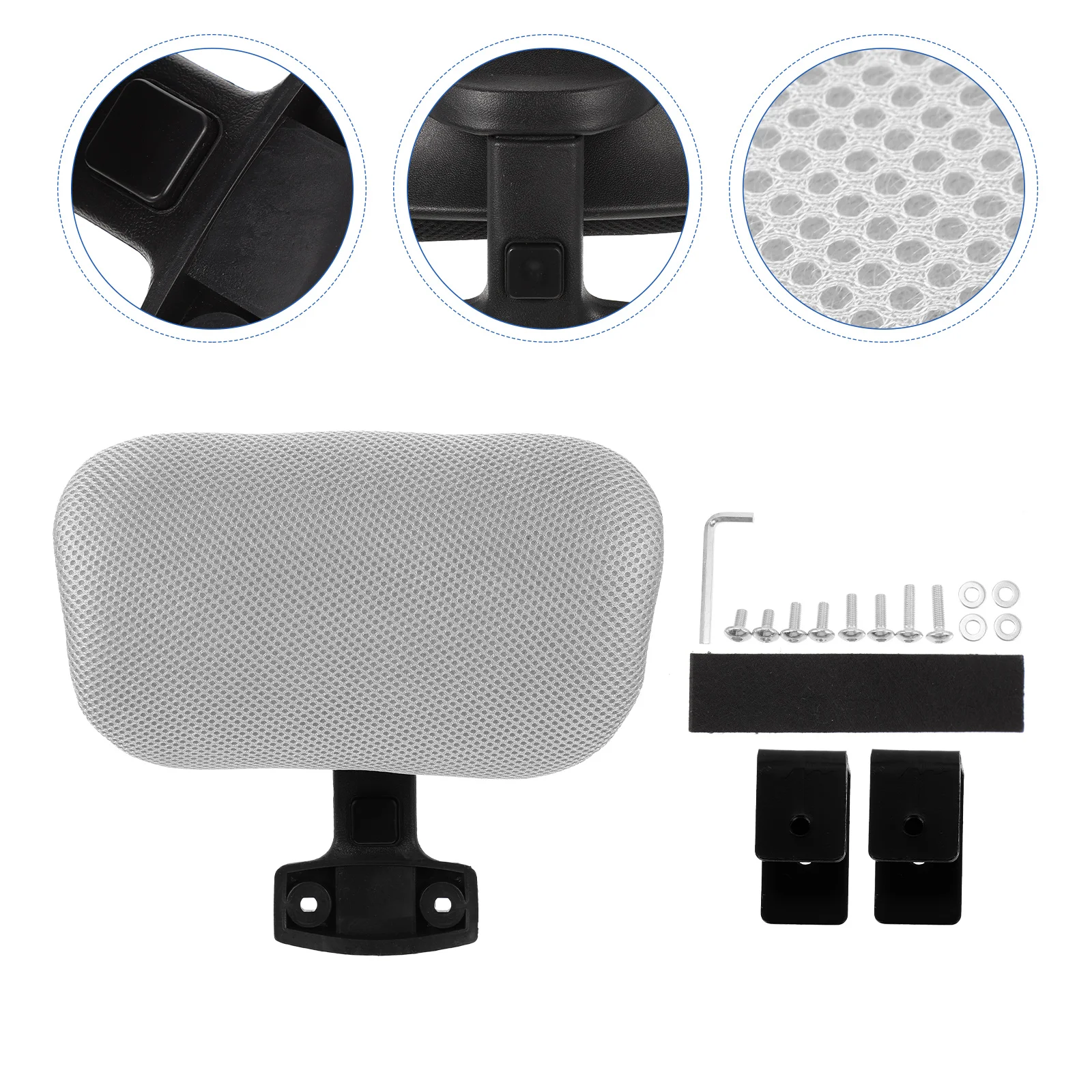 

1Set Lift Adjustable Chair Headrest Simple Installation Design for Neck Pain Relief Computer Chair Headrest