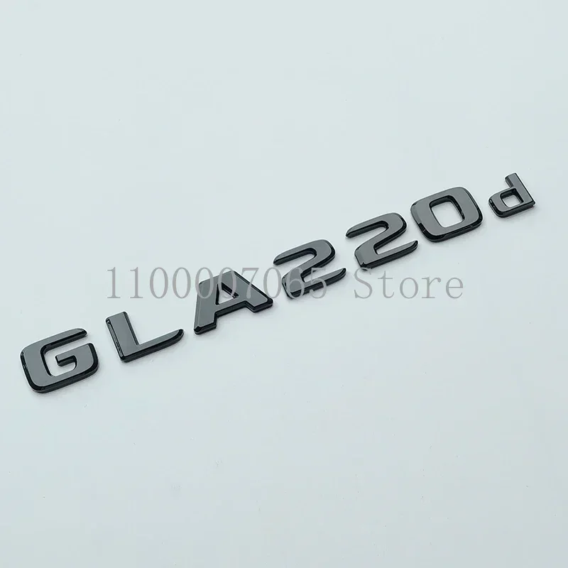 2017 Flat Letters CLA220d GLA220d GLC220d GLE250d GLE300d GLE350d GLS350d ABS Car Emblem Diesel Oil Trunk Nameplate Logo Sticker