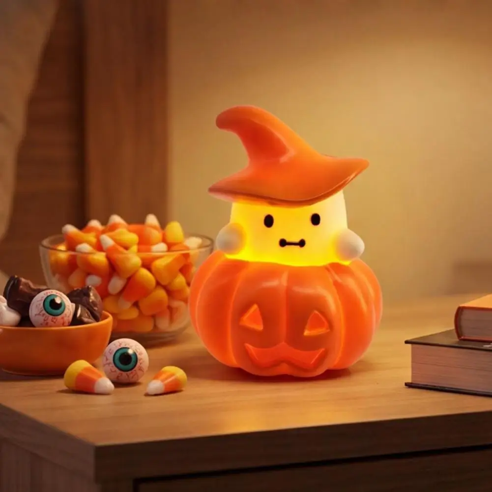 Kids Night Light 3pcs Halloween Pumpkin Ghost Night Lights Spooky Led Bedside Lamps Battery Operated Mini Table Lamps for Party