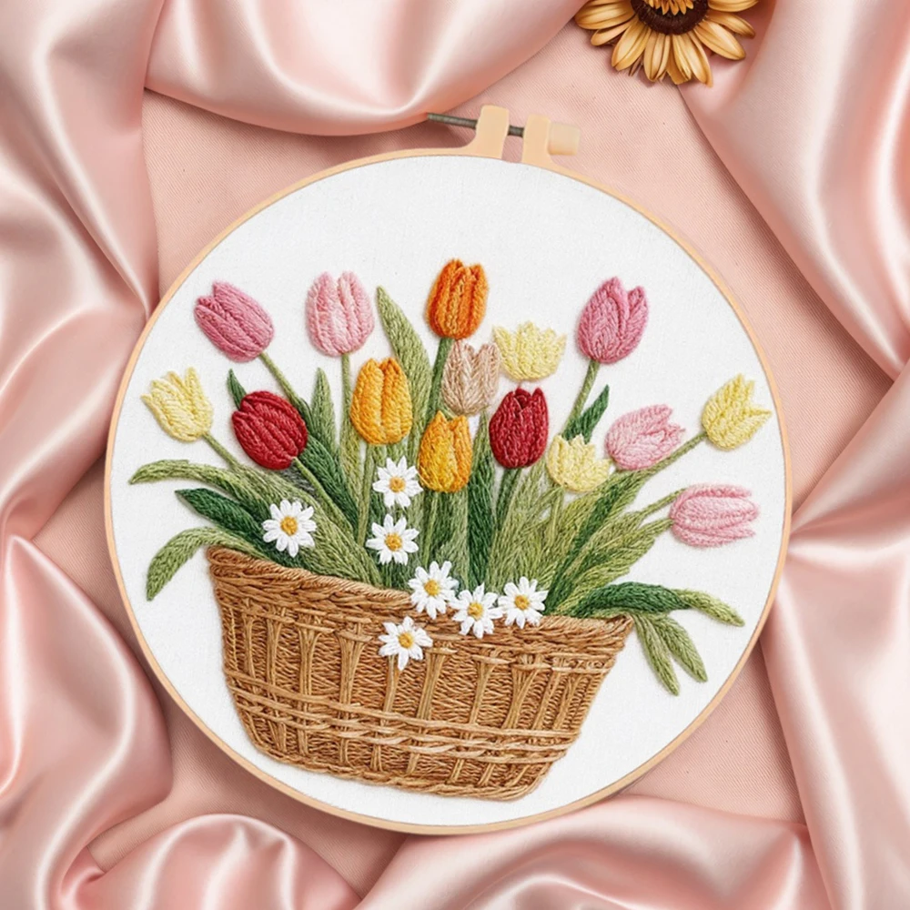 Embroidery Design Patterns Flowers - طقم تطريز إيفرشاين بنمط الزهور للبالغين