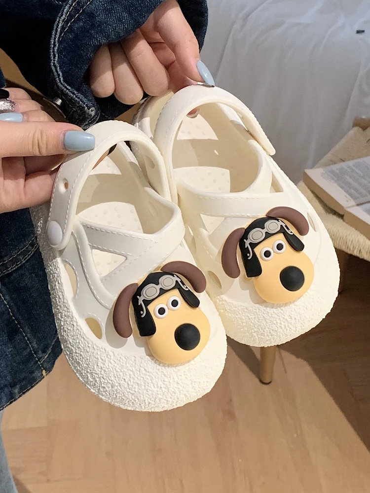 Outdoor Children's Garden Shoes Sandals Cute Beach Shoes Funny Dogs Boys And Girls Slippers Summer Fashionable Casual Hole Shoes